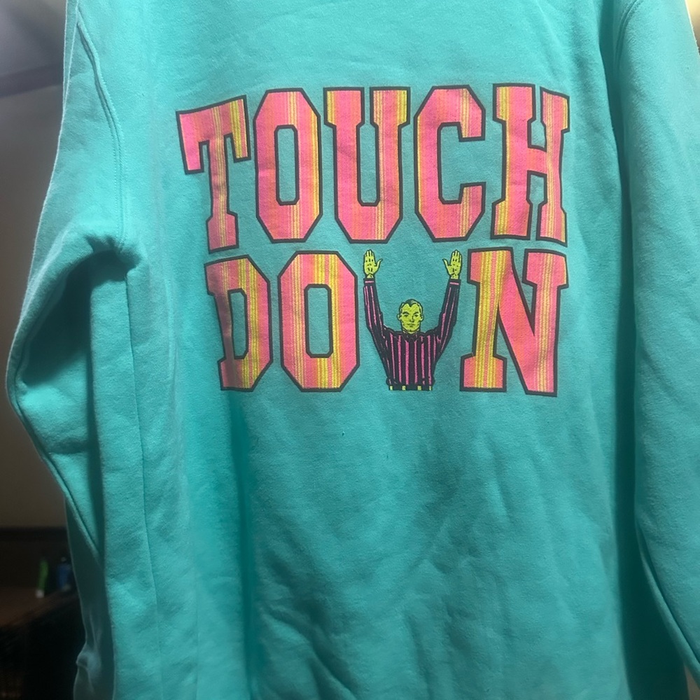 Crazy Train Aqua and Pink Touchdown Hoodie